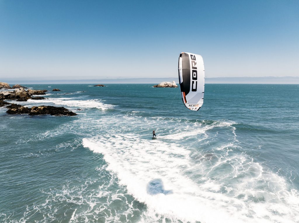 Kitesurf en la playa con kite